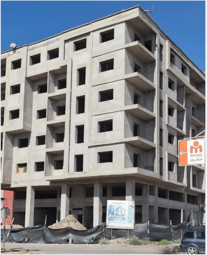 Immeuble R+5 à Al-Huda pendant le gros œuvre